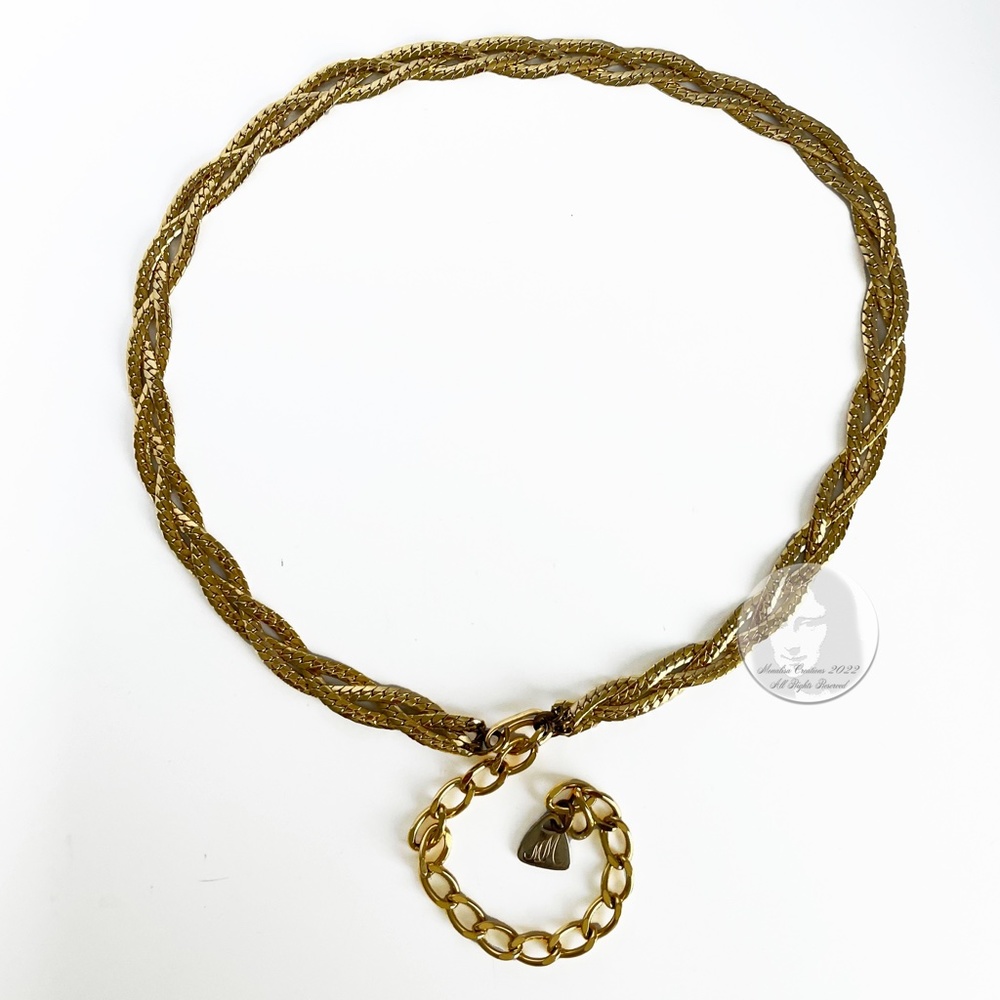 Vintage Belt Gold Chain Braid Mesh by Morris Moskowitz 80s